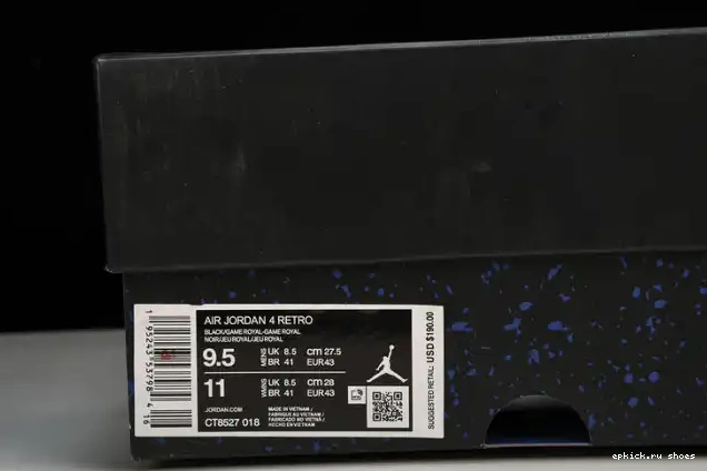 Cheap Game Jordan Retro Black Royal 4 CT8527-018 0622